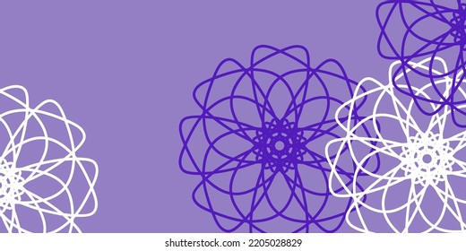 Light purple vector doodle texture with flowers. Colorful flowers in natural style on simple background. Smart design for wrapping, wallpapers.
