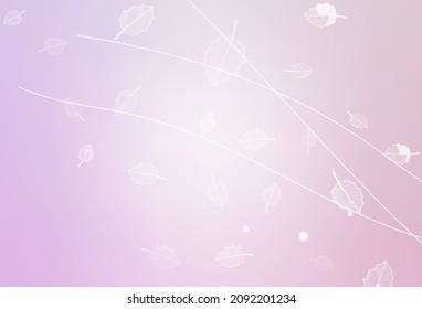 Light Purple vector elegant pattern with trees, branches. Shining colored illustration with flowers. The best design for your business.