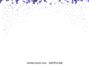 Light Purple vector elegant template with leaves. Modern geometrical abstract illustration with leaves. A new texture for your wallpaper design.