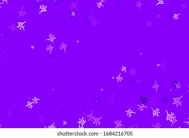 Papel pintado de color púrpura claro con sakura. Ilustración de hojas y ramas en estilo Origami. Patrón para los jefes de sitios web, diseños.