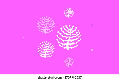 Light Purple vector elegant wallpaper with branches, trees. Modern abstract illustration with leaves and branches. Pattern for heads of websites, designs.