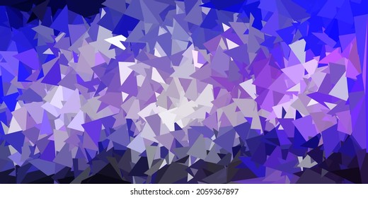 Hellviolette, geometrische, polygonale Tapete mit Vektorgrafik. Farbige Illustration im polygonalen Stil mit Dreiecken. Hintergrund für Mobiltelefone.