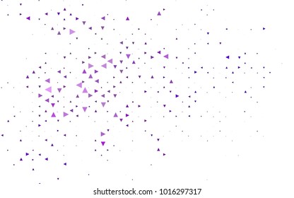 Light Purple vector geometric simple minimalistic background, which consist of triangles on white background. Triangular pattern with gradient for your business design. 