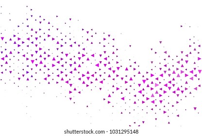 Light Purple vector geometric simple minimalistic background, which consist of triangles on white background. Triangular pattern with gradient for your business design. 