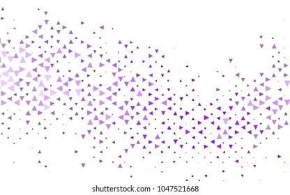 Light Purple vector geometric simple minimalistic background, which consist of triangles on white background. Triangular pattern with gradient for your business design. 