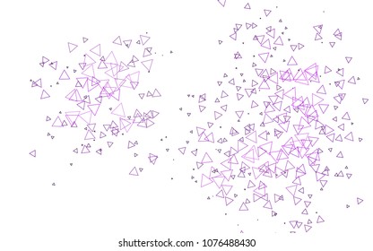 Light Purple vector geometric simple minimalistic background, which consist of triangles on white background. Triangular pattern with gradient for your business design. 