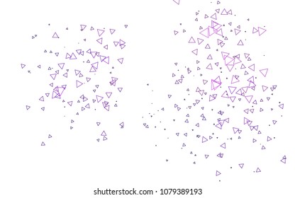 Light Purple vector geometric simple minimalistic background, which consist of triangles on white background. Triangular pattern with gradient for your business design. 