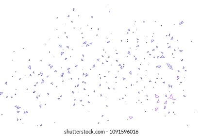 Light Purple vector geometric simple minimalistic background, which consist of triangles on white background. Triangular pattern with gradient for your business design. 