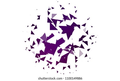 Light Purple vector geometric simple minimalistic background, which consist of triangles on white background. Triangular pattern with gradient for your business design. 