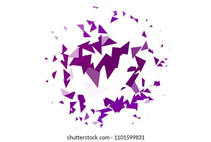 Light Purple vector geometric simple minimalistic background, which consist of triangles on white background. Triangular pattern with gradient for your business design. 