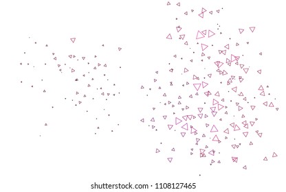 Light Purple vector geometric simple minimalistic background, which consist of triangles on white background. Triangular pattern with gradient for your business design. 