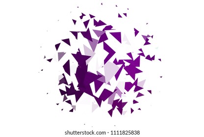 Light Purple vector geometric simple minimalistic background, which consist of triangles on white background. Triangular pattern with gradient for your business design. 