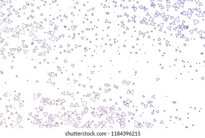 Light Purple vector geometric simple minimalistic background, which consist of triangles on white background. Triangular pattern with gradient for your business design. 