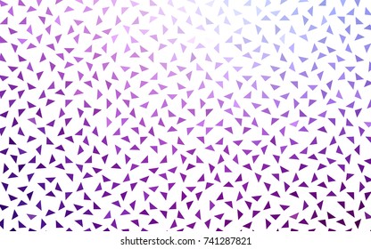Light Purple vector geometric simple minimalistic background, which consist of triangles on white background. Triangular pattern with gradient for your business design. 