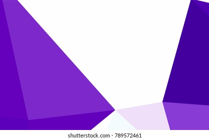 Light Purple vector geometric simple minimalistic background, which consist of triangles on white background. Triangular pattern with gradient for your business design. 