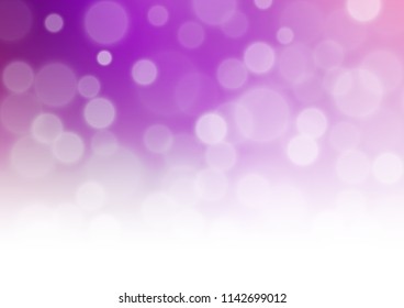 Light Purple vector glossy bokeh pattern. Modern geometrical abstract illustration with gradient. The elegant pattern for brand book.