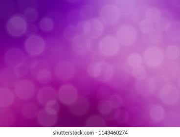 Light Purple vector glossy bokeh pattern. Colorful illustration in blurry style with gradient. A completely new design for your business.