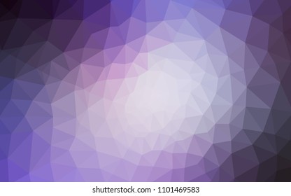 Light Purple vector gradient triangles template. Glitter abstract illustration with an elegant triangles. Best triangular design for your business.