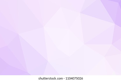 Light Purple vector gradient triangles template. Geometric illustration in Origami style with gradient.  Completely new template for your banner.