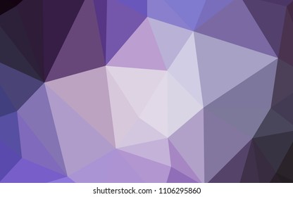 Light Purple vector gradient triangles pattern. Glitter abstract illustration with an elegant triangles. Brand new style for your business design.