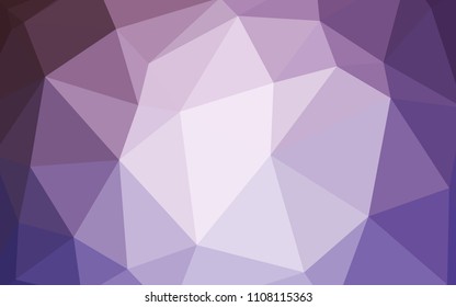 Light Purple vector gradient triangles texture. Shining polygonal illustration, which consist of triangles. Brand new style for your business design.
