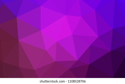 Light Purple vector gradient triangles template. Geometric illustration in Origami style with gradient.  Textured pattern for your backgrounds.