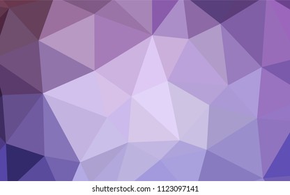 Light Purple vector gradient triangles template. Glitter abstract illustration with an elegant triangles. Best triangular design for your business.