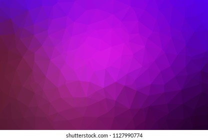 Light Purple vector gradient triangles pattern. Shining polygonal illustration, which consist of triangles. Polygonal design for your web site.