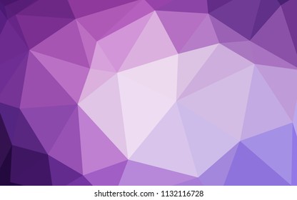 Light Purple vector gradient triangles template. Geometric illustration in Origami style with gradient.  Brand new style for your business design.