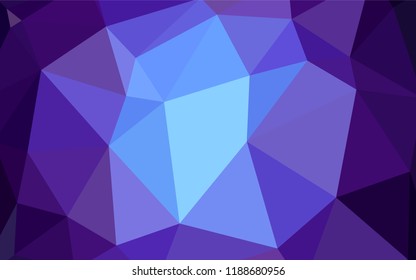 Light Purple vector gradient triangles pattern. A sample with polygonal shapes. Best triangular design for your business.