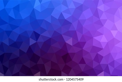 Light Purple vector gradient triangles template. Triangular geometric sample with gradient.  Completely new template for your banner.