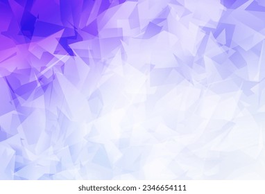 Light Purple vector gradient triangles texture. Creative illustration in halftone style with triangles. Best triangular design for your business.
