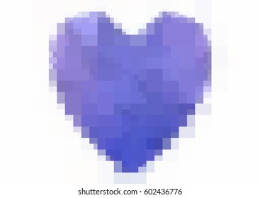 Light purple vector greeting Card Happy Valentine's Day. Lettering with hearts on the white polygonal background. Colored rectangular illustration for your business.