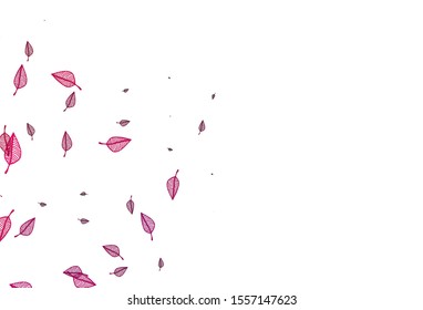 Light Purple vector hand painted template. Brand new colorful illustration in modern style with leaves. New template for your brand book.