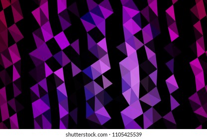 Light Purple vector hexagon mosaic cover. Modern geometrical abstract illustration with gradient. Brand new design for your business.