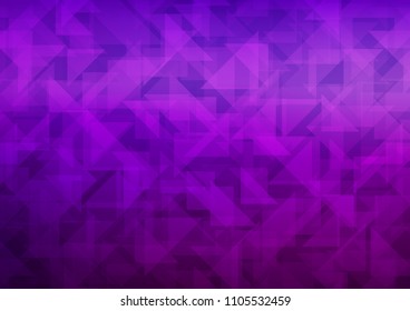 Light Purple vector hexagon mosaic cover. A vague abstract illustration with gradient. The textured pattern can be used for background.