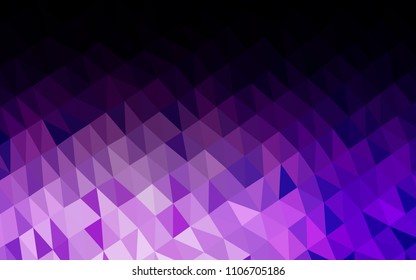 Light Purple vector hexagon mosaic texture. Glitter abstract illustration with an elegant design. A new texture for your design.