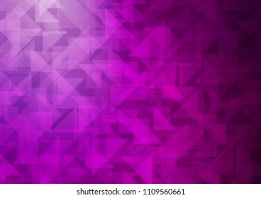 Light Purple vector hexagon mosaic texture. Creative geometric illustration in Origami style with gradient. The polygonal design can be used for your web site.