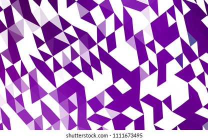 Light Purple vector hexagon mosaic cover. Geometric illustration in Origami style with gradient.  A completely new template for your business design.