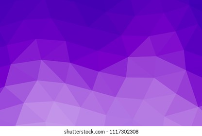 Light Purple vector hexagon mosaic triangle mosaic. Modern geometrical abstract illustration with gradient. Brand new design for your business.