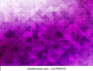 Light Purple vector hexagon mosaic triangle mosaic. Colorful illustration in abstract style with gradient. The polygonal design can be used for your web site.