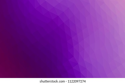 Light Purple vector hexagon mosaic cover. Shining illustration, which consist of triangles. The polygonal design can be used for your web site.