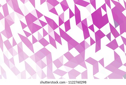 Light Purple vector hexagon mosaic cover. A sample with polygonal shapes. The textured pattern can be used for background.