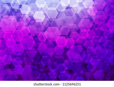 Light Purple vector hexagon mosaic background. Modern geometrical abstract illustration with gradient. The polygonal design can be used for your web site.