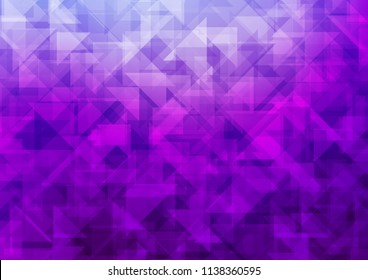 Light Purple vector hexagon mosaic triangle mosaic. Geometric illustration in Origami style with gradient.  A completely new design for your business.