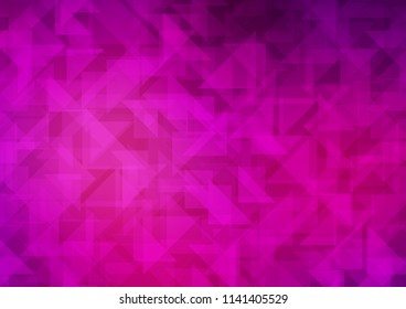 Light Purple vector hexagon mosaic texture. Shining illustration, which consist of triangles. The completely new template can be used for your brand book.