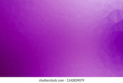 Light Purple vector hexagon mosaic template. Shining illustration, which consist of triangles. A new texture for your design.