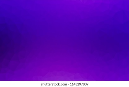 Light Purple vector hexagon mosaic template. Triangular geometric sample with gradient.  Brand new style for your business design.