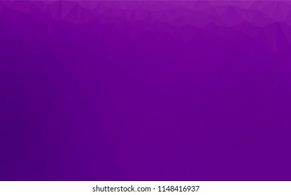 Light Purple vector hexagon mosaic template. Shining illustration, which consist of triangles. The best triangular design for your business.