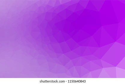Light Purple vector hexagon mosaic texture. Triangular geometric sample with gradient.  A new texture for your design.